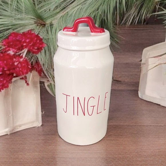 NEW Rae Dunn JINGLE Ceramic Large Canister - Picture 1 of 8